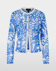 Marc Cain - YC 39.07 M58 | 366 - Strick-Print-Weste - Enzianblau