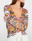 Marc Cain - YC 39.22 M29 | 236 - Gillet Zickzack-Design - Candy Pink