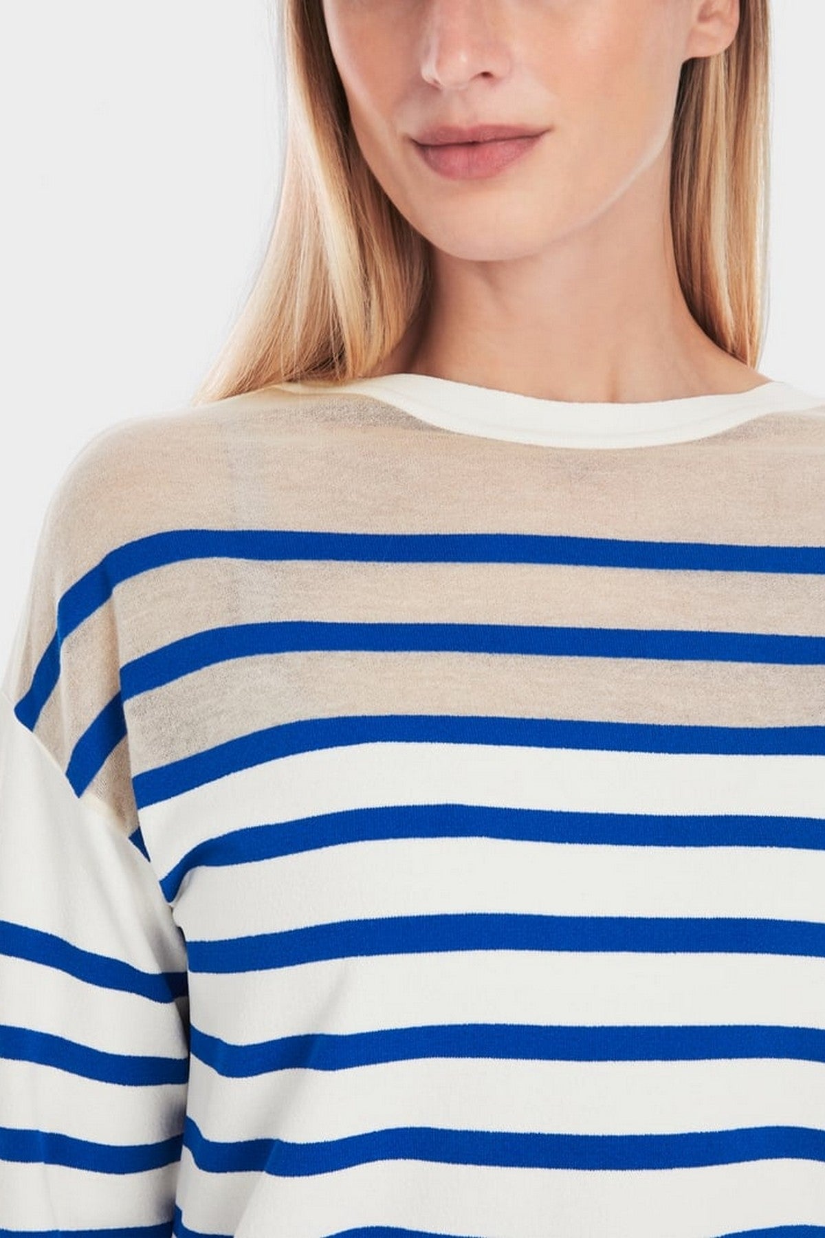 Marc Cain - YC 41.39 M42 | 366 - Pull met strepen - gentian blue