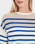 Marc Cain - YC 41.39 M42 | 366 - Pullover mit Streifen - enzianblau