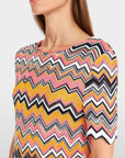 Marc Cain - YC 41.43 M29 | 236 - Pullover mit Zickzack-Print - Bonbonrosa