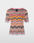 Marc Cain - YC 41.43 M29 | 236 - Pullover mit Zickzack-Print - Bonbonrosa