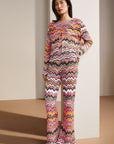Marc Cain - YC 41.43 M29 | 236 - Pullover mit Zickzack-Print - Bonbonrosa