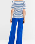 Marc Cain - YC 48.57 J16 | 366 - T-shirt strepen vierkant - gentian blue