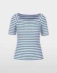 Marc Cain - YC 48.57 J16 | 366 - T-shirt strepen vierkant - gentian blue