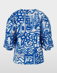 Marc Cain - YC 51.37 W68 | 366 - Hemdbluse Printdesign - Enzianblau