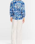 Marc Cain - YC 51.37 W68 | 366 - Hemdbluse Printdesign - Enzianblau