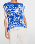 Marc Cain - YC 55.24 J67 | 366 - Ärmellose Bluse - enzianblau