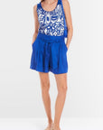 Marc Cain - YC 61.16 J33 | 366 - Top met ruches - gentian blue