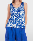 Marc Cain - YC 61.16 J33 | 366 - Top met ruches - gentian blue