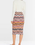 Marc Cain - YC 71.07 M29 | 236 - Rok midi zigzag - candy pink