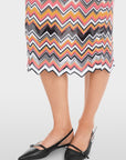 Marc Cain - YC 71.07 M29 | 236 - Rok midi zigzag - candy pink