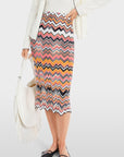 Marc Cain - YC 71.07 M29 | 236 - Rok midi zigzag - candy pink
