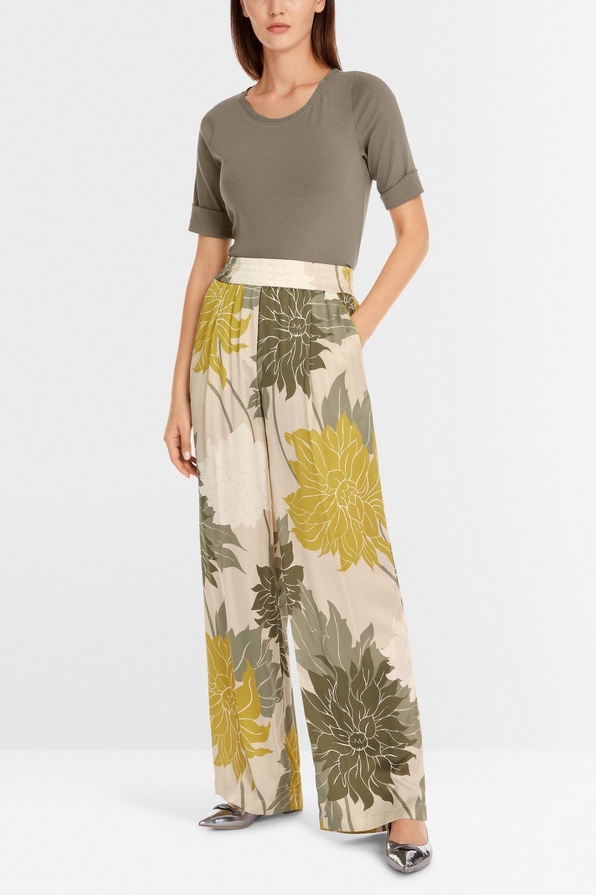 Marc Cain - YC 81.04 W12 | 127 - Broek zijde dessin - deep pearl