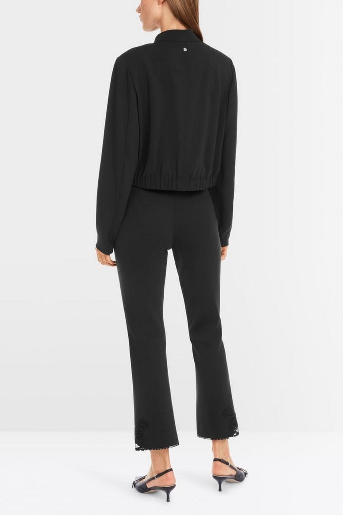 Marc Cain - YC 81.34 J23 | 900 - Broek scuba jersey vlinder - zwart