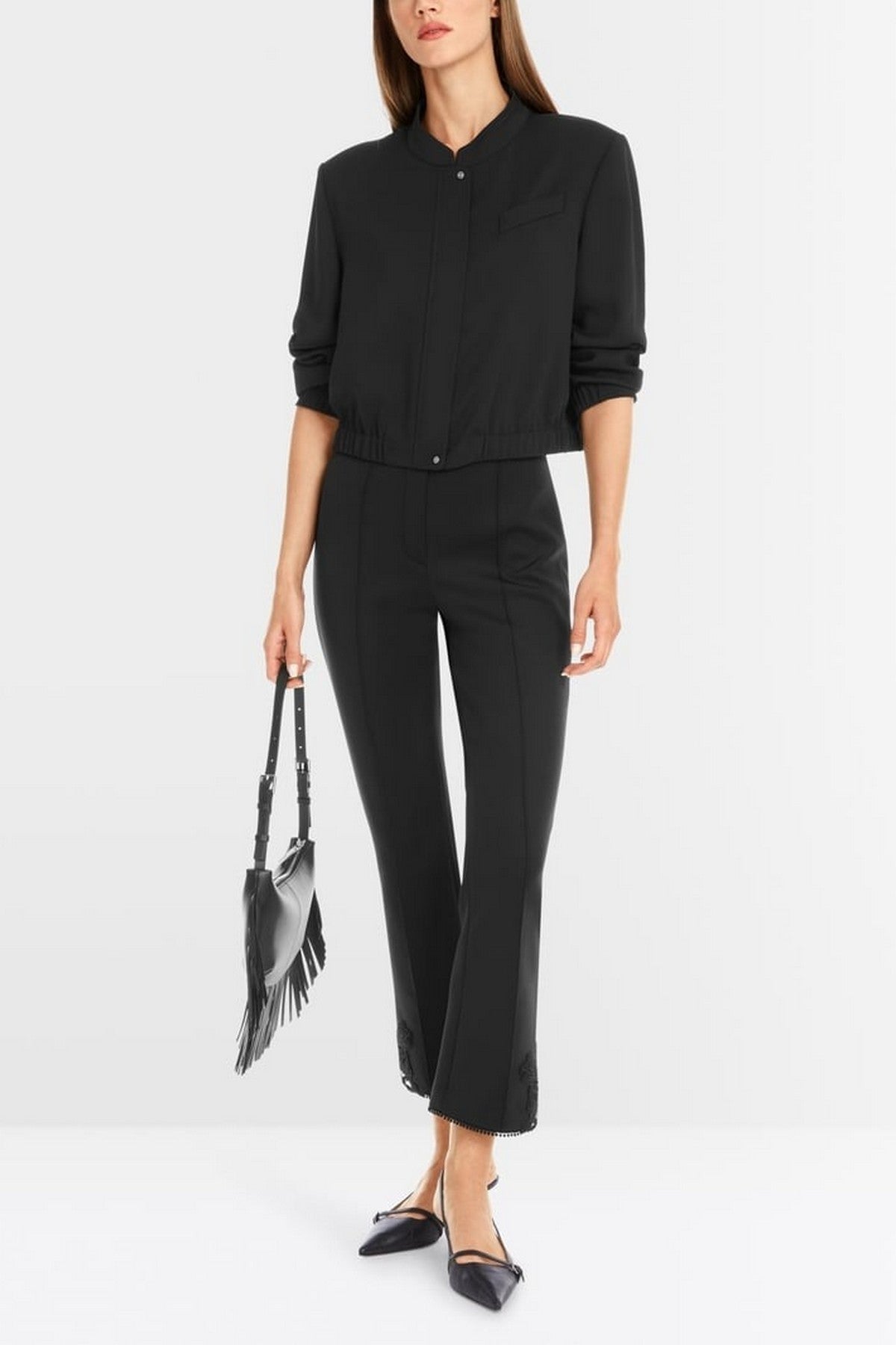 Marc Cain - YC 81.34 J23 | 900 - Broek scuba jersey vlinder - zwart