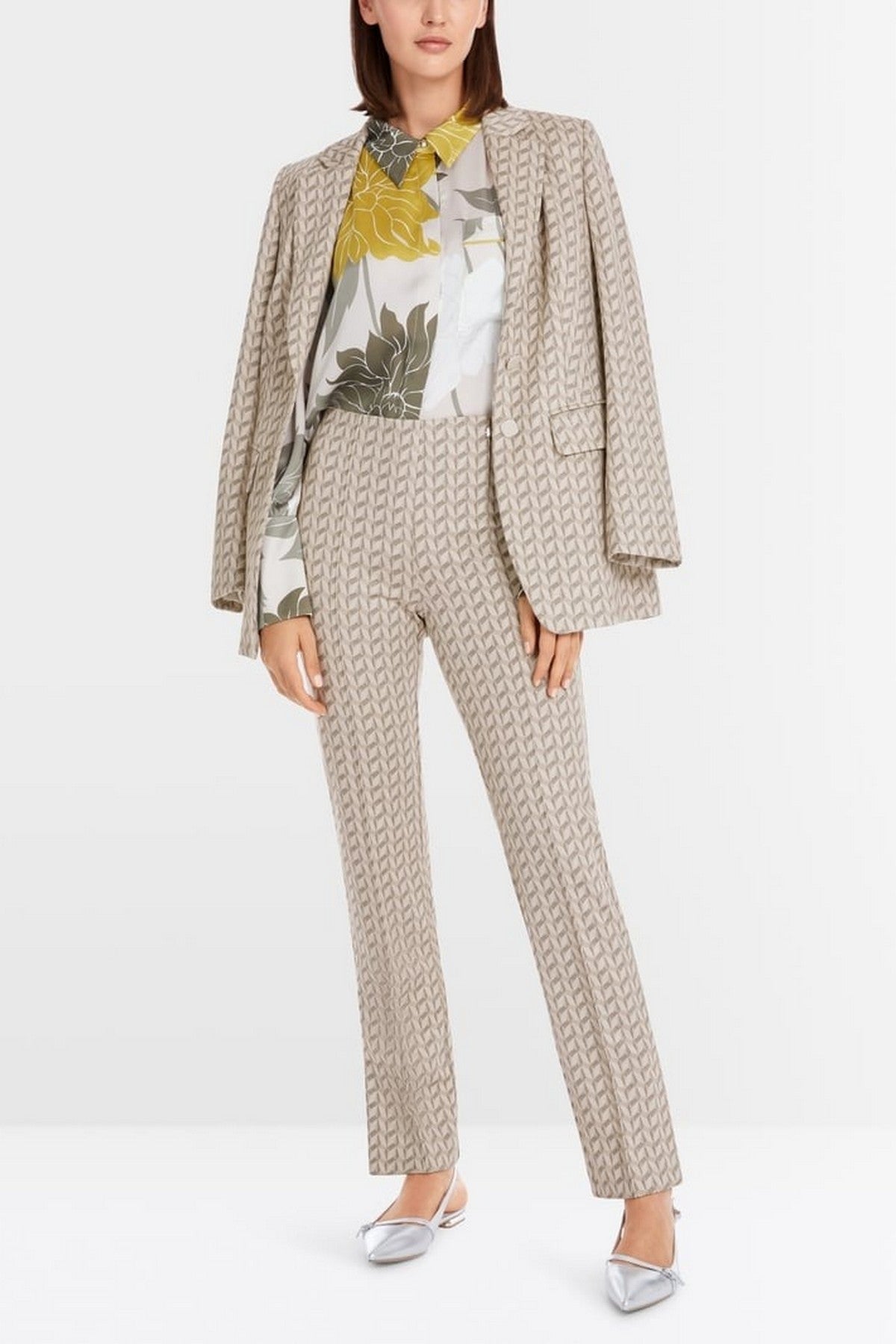 Marc Cain - YC 81.50 J19 | 129 - Broek print grafisch - new pearl