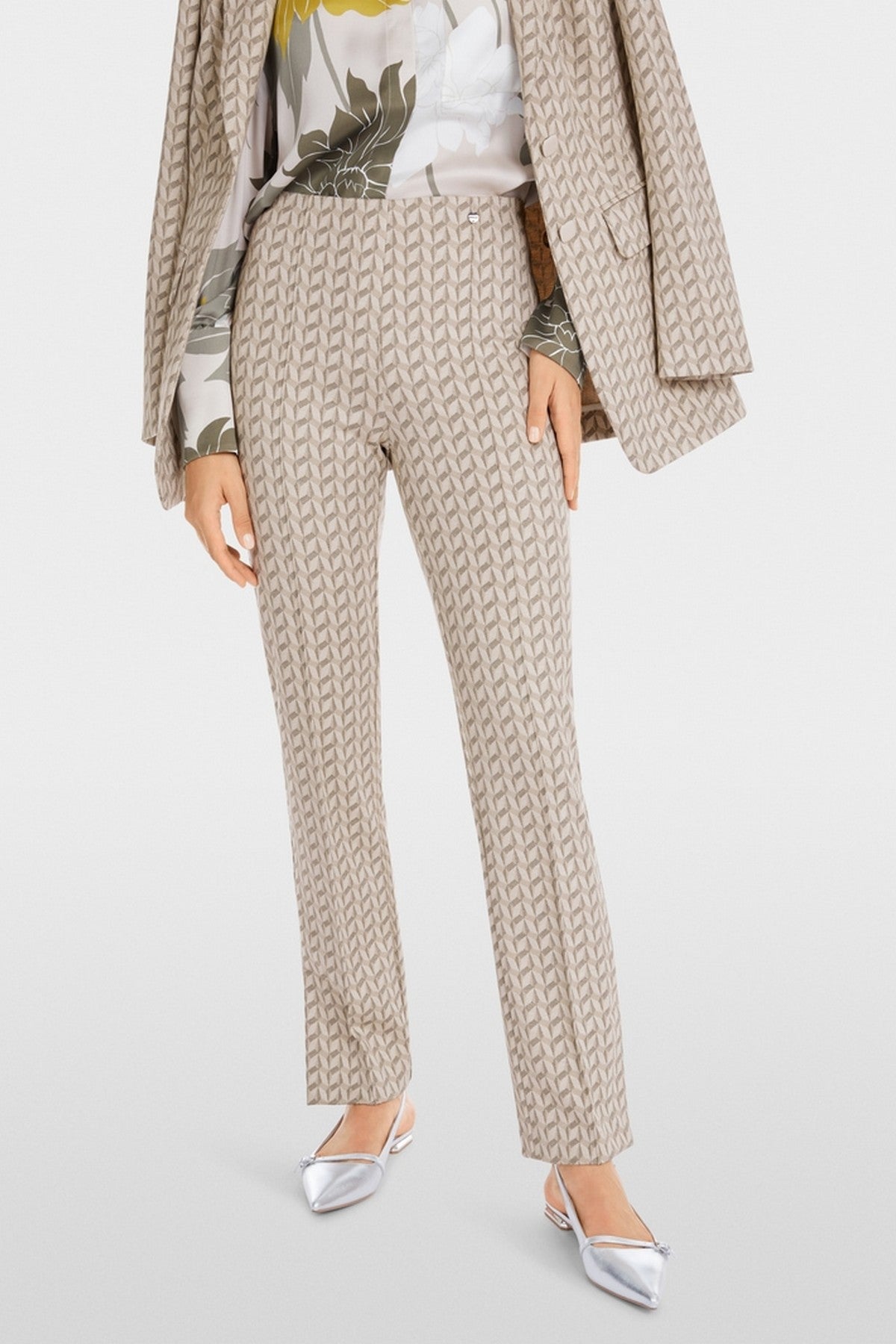 Marc Cain - YC 81.50 J19 | 129 - Broek print grafisch - new pearl