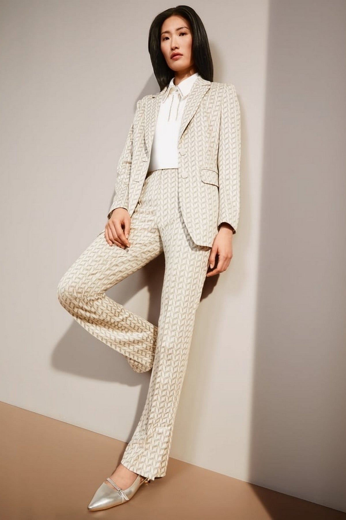 Marc Cain - YC 81.50 J19 | 129 - Broek print grafisch - new pearl