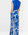 Marc Cain - YC 81.54 J32 | 366 - Hose mit bedruckter Krawatte - Enzianblau