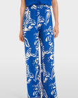Marc Cain - YC 81.54 J32 | 366 - Hose mit bedruckter Krawatte - Enzianblau