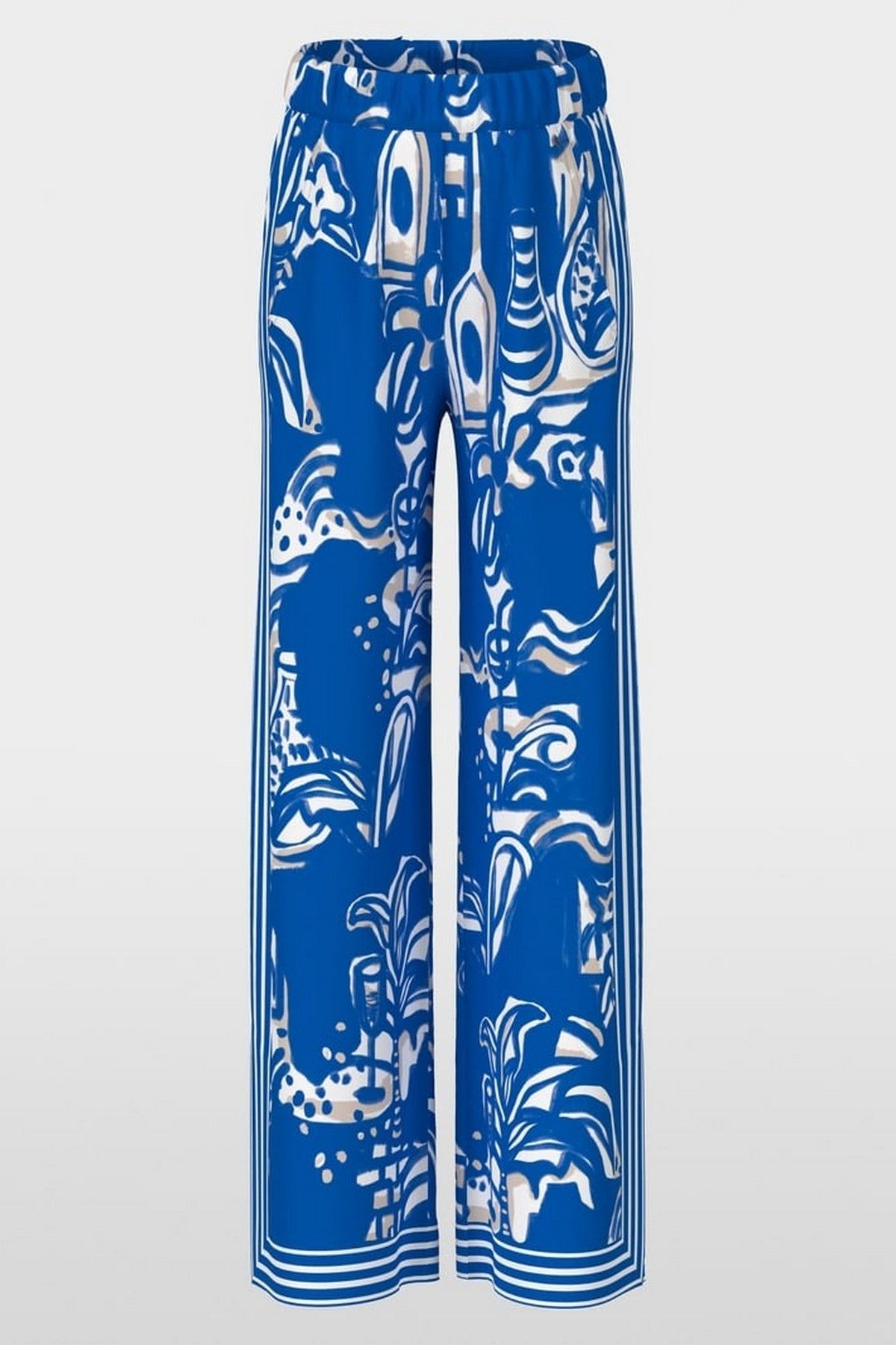 Marc Cain - YC 81.54 J32 | 366 - Broek print stropje - gentian blue
