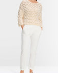 Marc Cain - YC 81.59 W70 | 110 - Hose Casual Leinen Rhodes - Off White