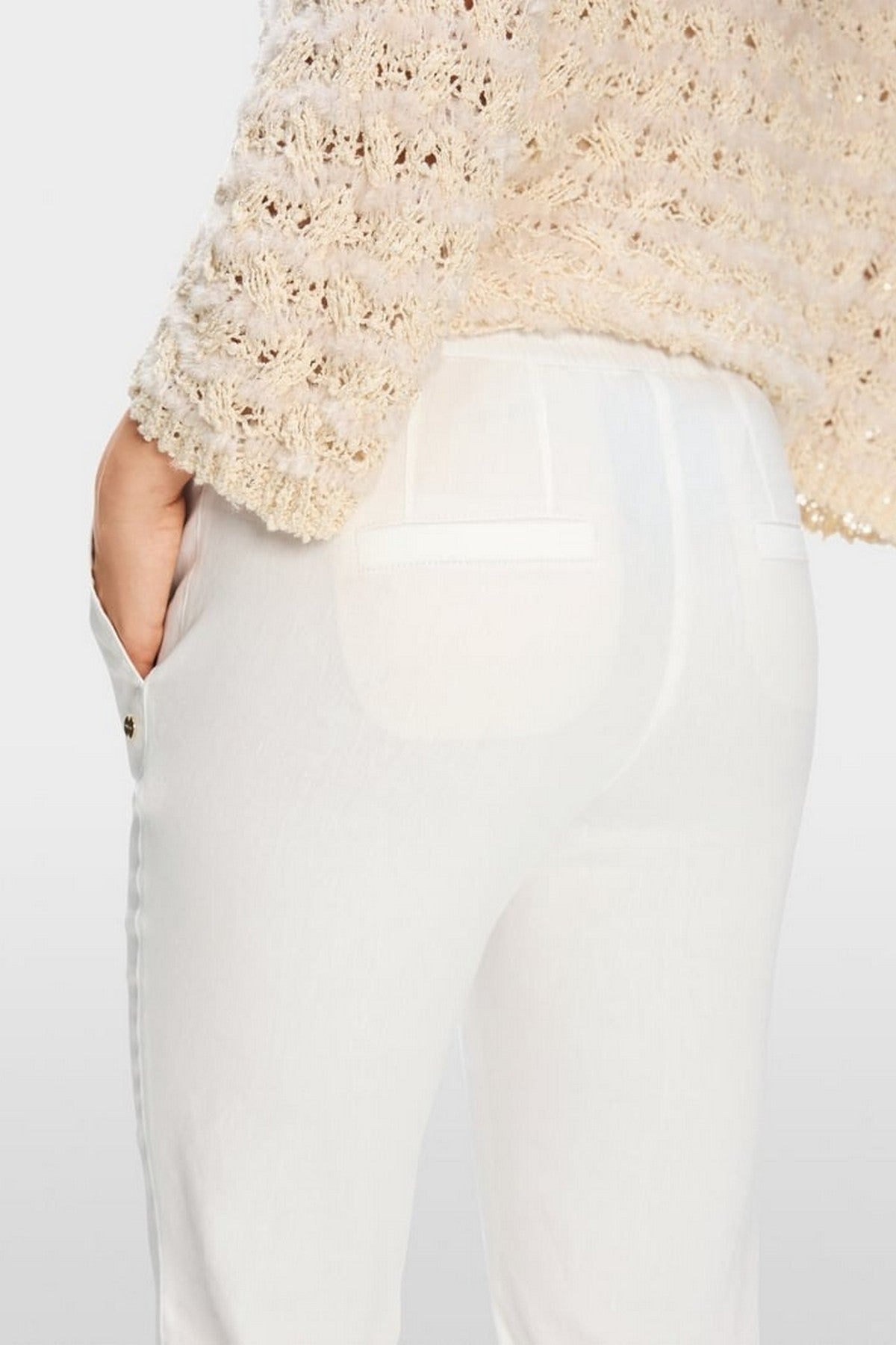 Marc Cain - YC 81.59 W70 | 110 - Broek casual linnen rhodos - off white