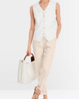Marc Cain - YC 81.59 W70 | 153 - Hose Casual Leinen Rhodes - Magnolia