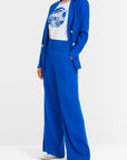 Marc Cain - YC 81.60 W70 | 366 - Weite Hose aus Leinen-Mix - Enzianblau