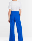 Marc Cain - YC 81.60 W70 | 366 - Weite Hose aus Leinen-Mix - Enzianblau