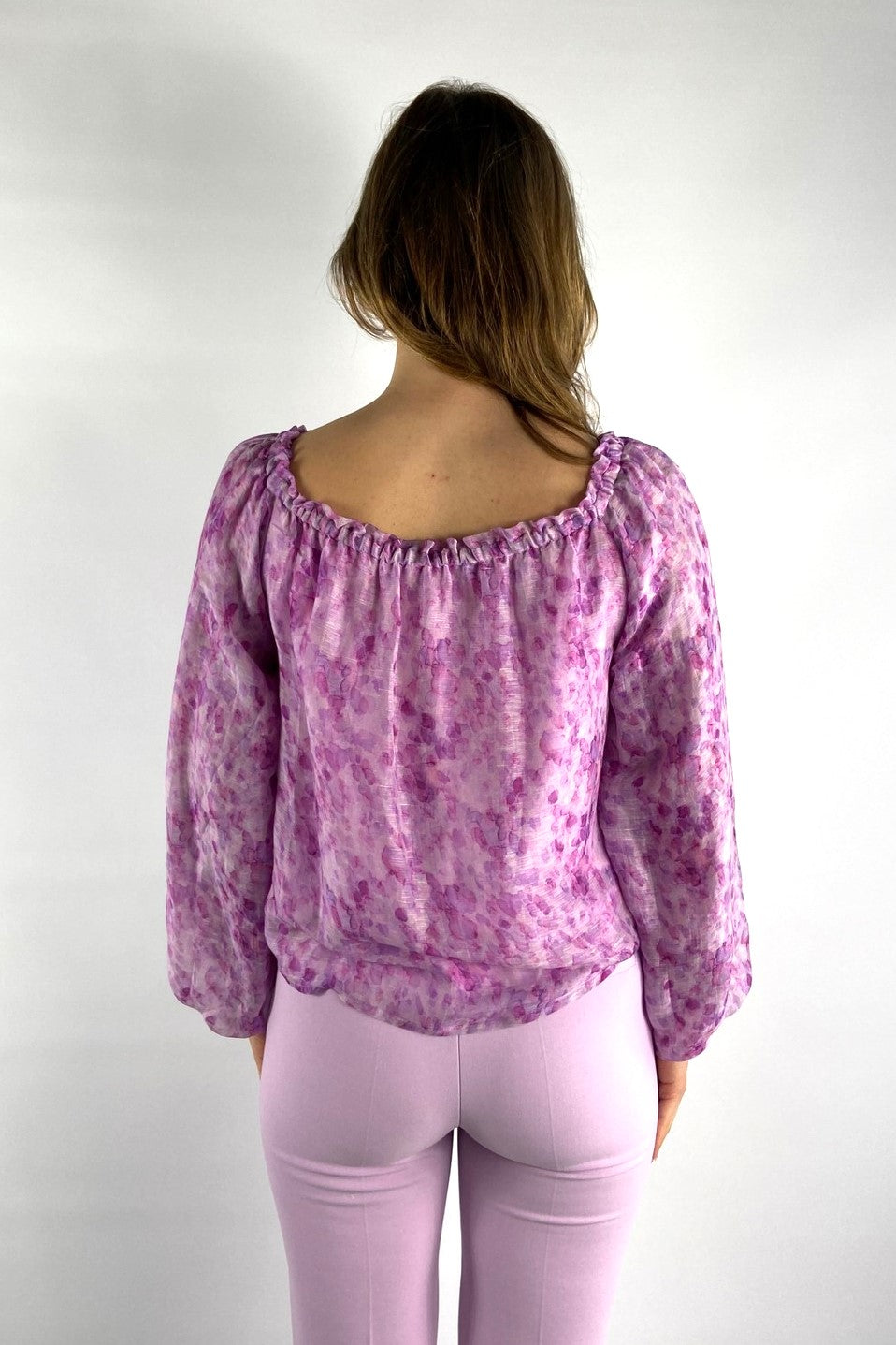 Zelaya - Gabrielle top FL8 - Off shoulder bloes - lila garden