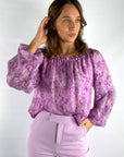 Zelaya - Gabrielle top FL8 - Off-Shoulder-Bluse - lilac garden