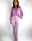 Zelaya - Gabrielle top FL8 - Off-Shoulder-Bluse - lilac garden