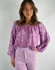 Zelaya - Gabrielle top FL8 - Off-Shoulder-Bluse - lilac garden