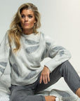 Anneclaire - D0750 353 - Pullover Design Blume - grau
