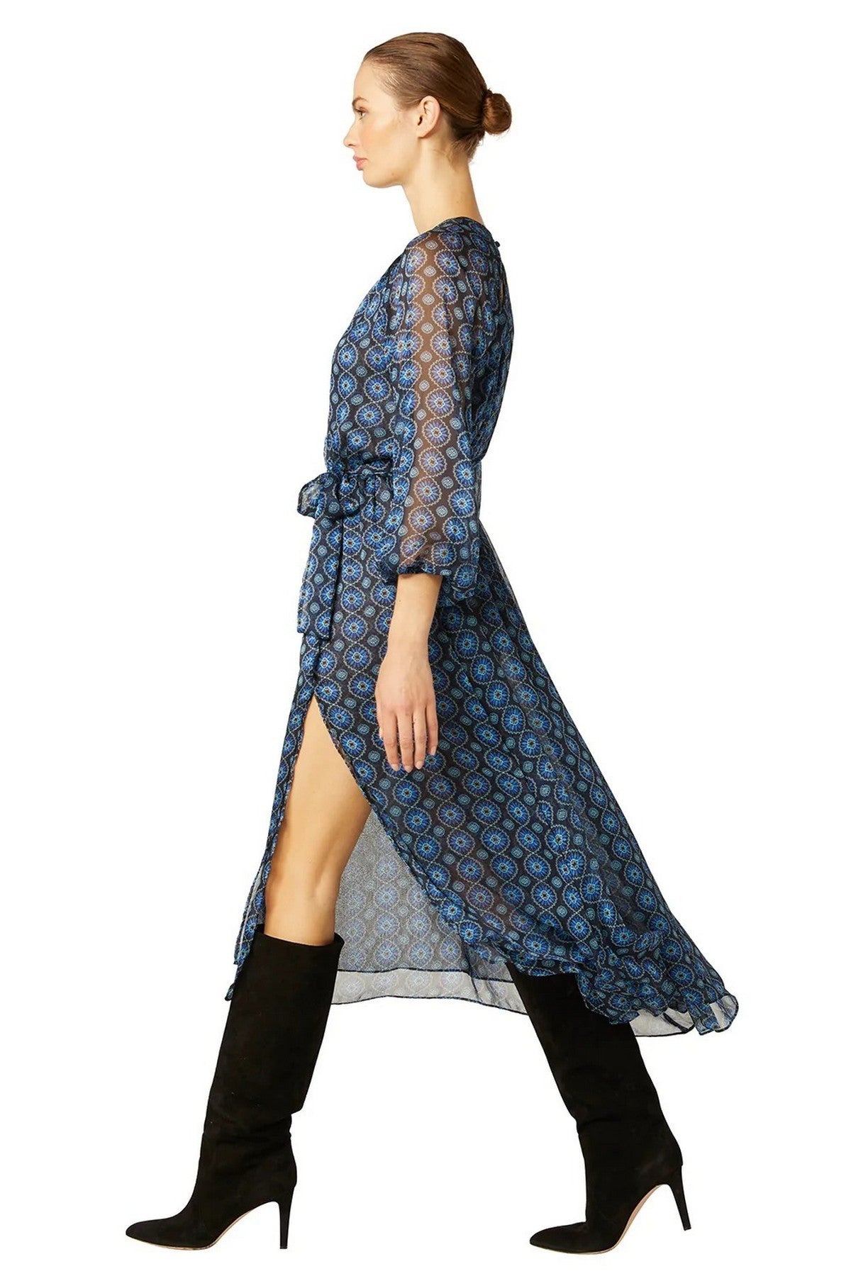 Misa Los Angeles - Leila Dress - Kleed lang - donkerblauw