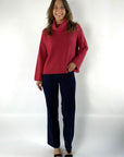 FFC - 12000 | 1273 - Pull turtleneck wol cashmere - framboos