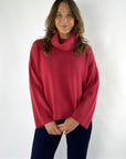 FFC - 12000 | 1273 - Pull turtleneck wol cashmere - framboos