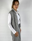 Peserico - S99647F05 | A71 - Mouwloze vest rits - granite