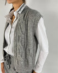 Peserico - S99647F05 | A71 - Mouwloze vest rits - granite