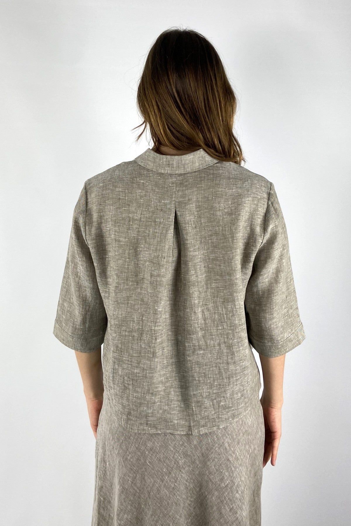 Hemisphere - Linnen Blouse Rinda - Taupe
