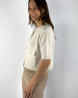 Hemisphere - Cashmere-Blend Cardigan - Ecru Beige