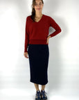 Natan - Kenza 205 matis - Trui V wol cashmere - rood