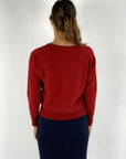 Natan - Kenza 205 matis - Trui V wol cashmere - rood