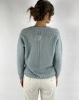 Hemisphere - 2422005-17 - Pull V cashmere zijde - blue cloud