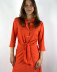 Nineto9 - Shirtbloes met strikdetail - Aperol - 456L