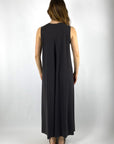 Nineto9 - Mouwloze lange jurk V-hals - Brown - 603L