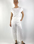 D.Exterior - 62056 | 1 - Pullover mit Blumenmuster - BIANCO