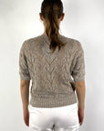 D.Exterior - Gebreide Linnen Trui met Kabelpatroon - Argilla - 62311 | 8